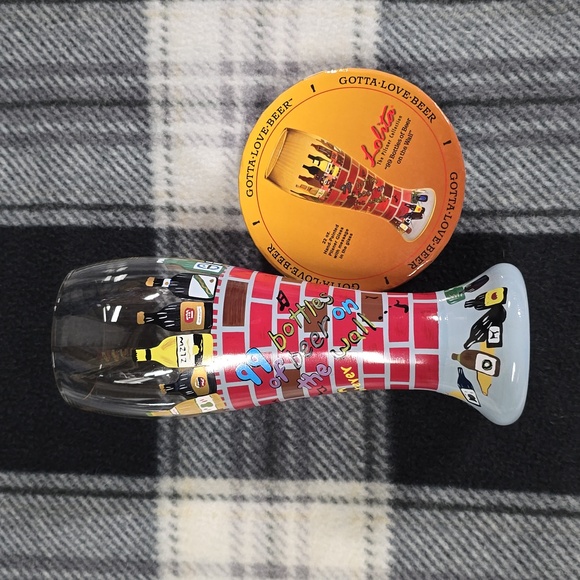 Lolita Hand Painted Pilsner Glass "99 Bottles of Beer on the Wall" - Picture 1 of 4